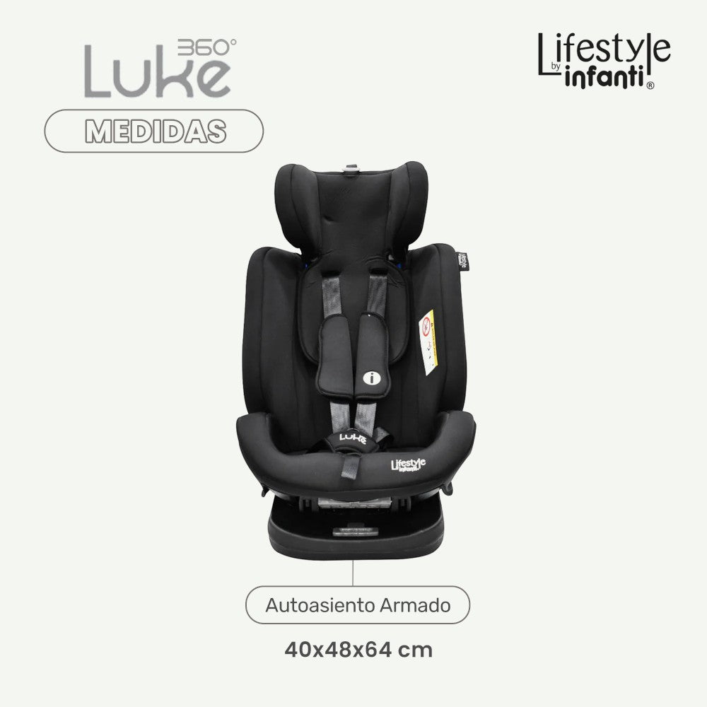 Autoasiento Luke 360° Lifestyle by Infanti Sistema de Anclaje Isofix