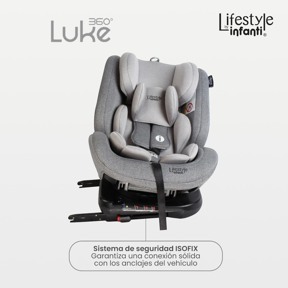 Autoasiento Luke 360° Lifestyle by Infanti Sistema de Anclaje Isofix