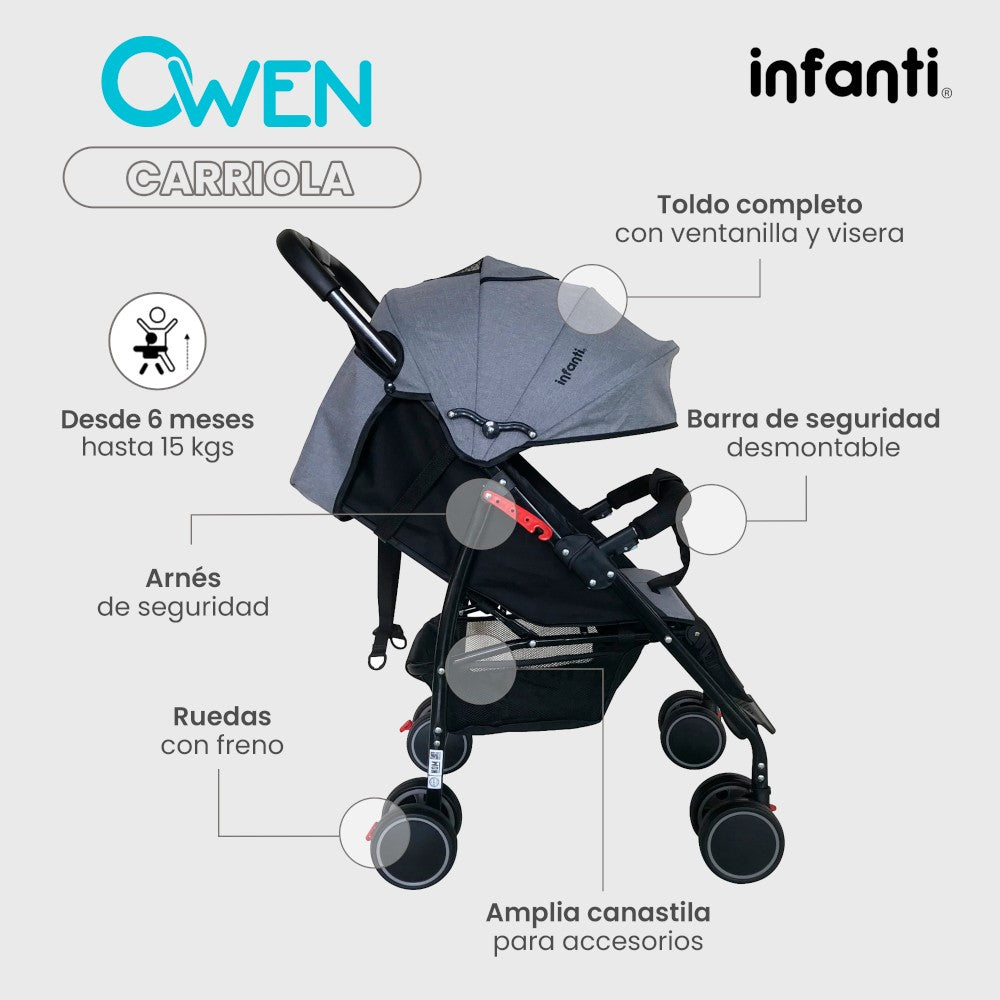 Carriola De Bebé Plegable Owen Infanti