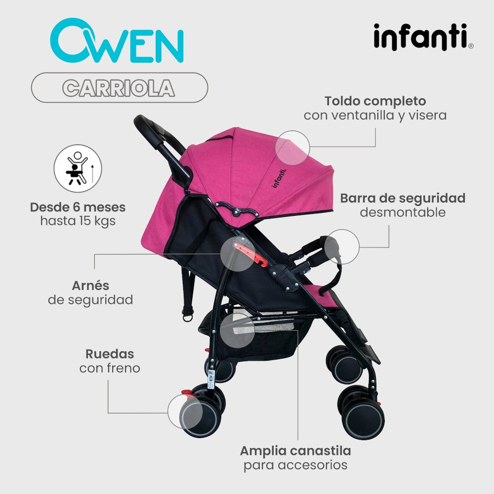Carriola De Bebé Plegable Owen Infanti