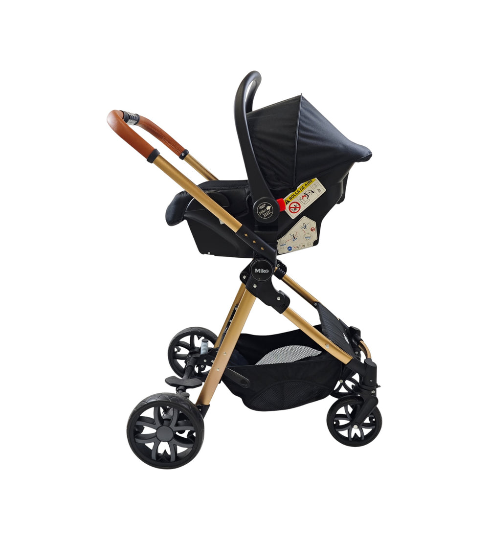 Carriola Travel System Mike Con Bambineto Reversible y Portabebé Grupo 0+