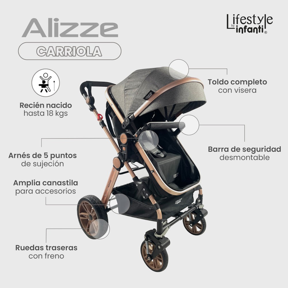 Carriola Sistema de Viaje Lifestyle by infanti Alizze Dorado