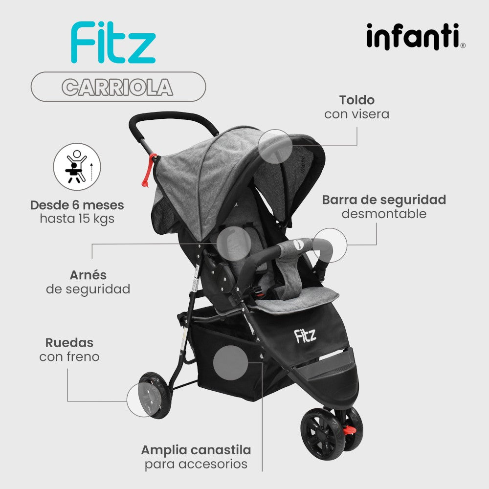 Carriola Para Bebé Fitz Tipo Jogger Infanti