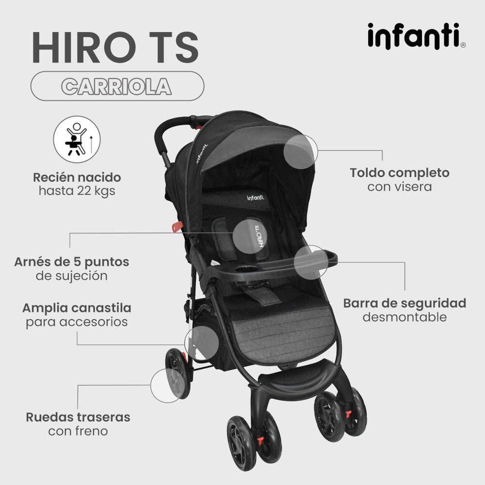 Carriola Travel System Hiro Infanti Multiposiciones