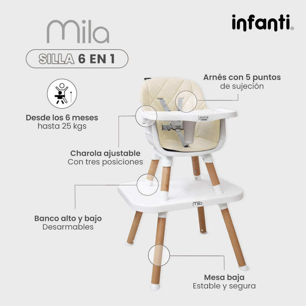 Silla Alta Lifestyle by Infanti Mila 6 en 1