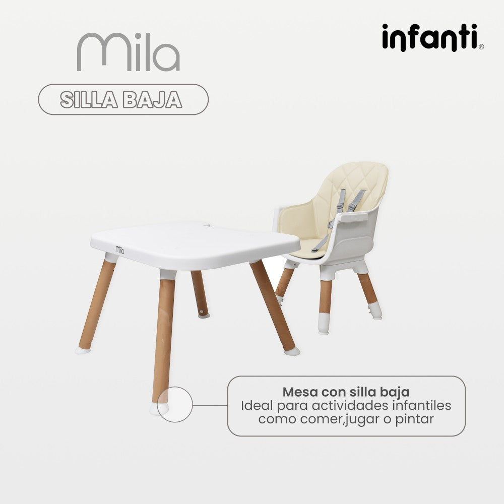 Silla Alta Lifestyle by Infanti Mila 6 en 1 Color Beige
