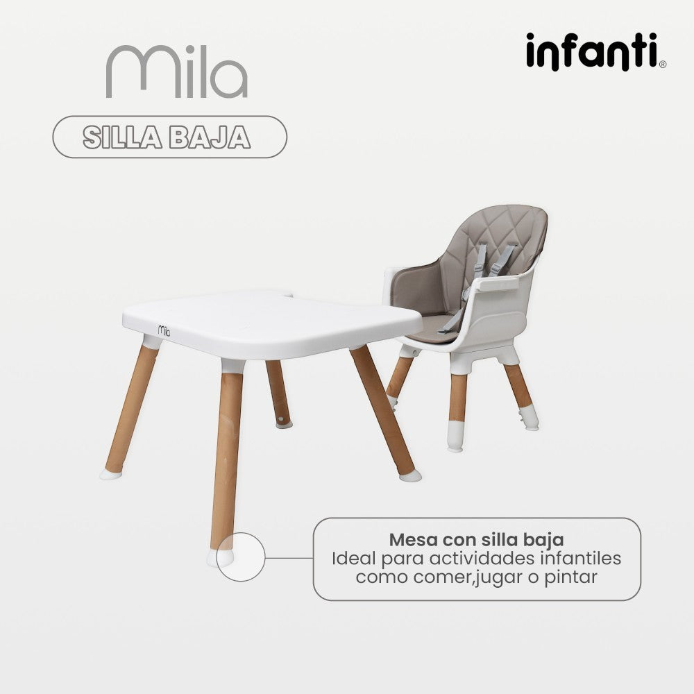 Silla Alta Lifestyle by Infanti Mila 6 en 1 Color Beige