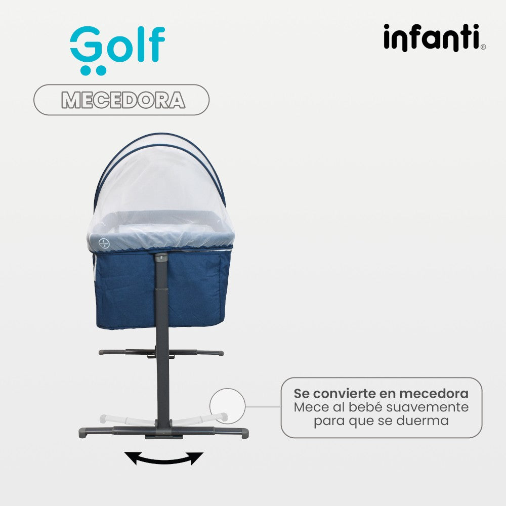 Cuna Colecho Infanti Golf Antirreflujo y Mecedora