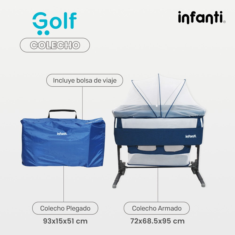 Cuna Colecho Infanti Golf Antirreflujo y Mecedora