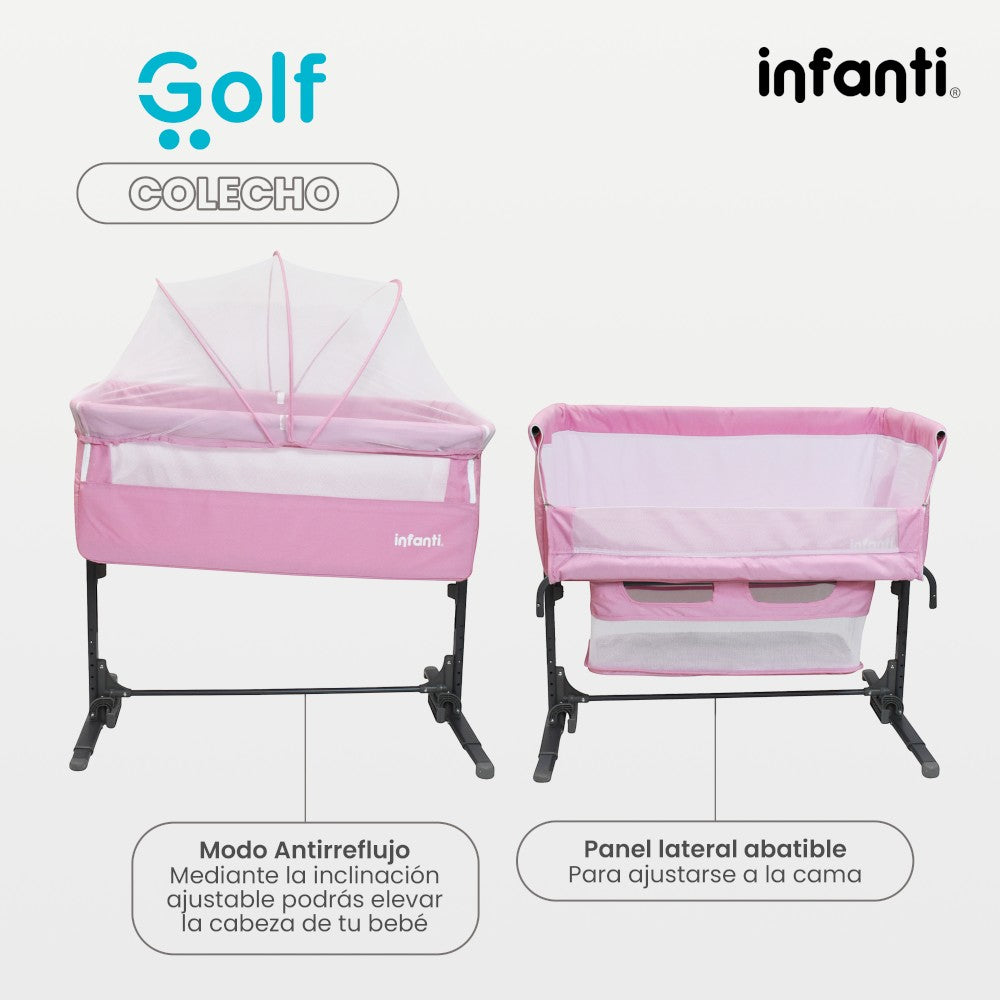 Cuna Colecho Infanti Golf Antirreflujo y Mecedora