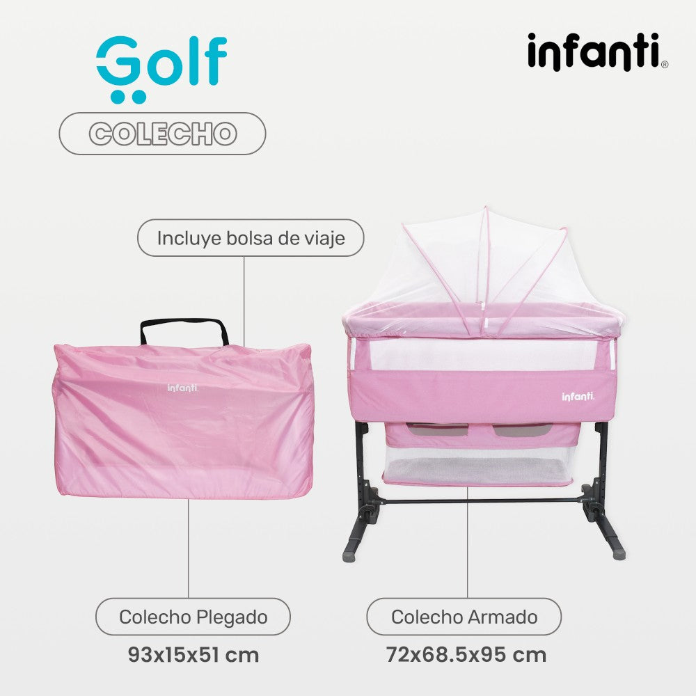 Cuna Colecho Infanti Golf Antirreflujo y Mecedora
