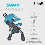 Carriola De Bastón Skit Zebra Safari Ligera y Portátil