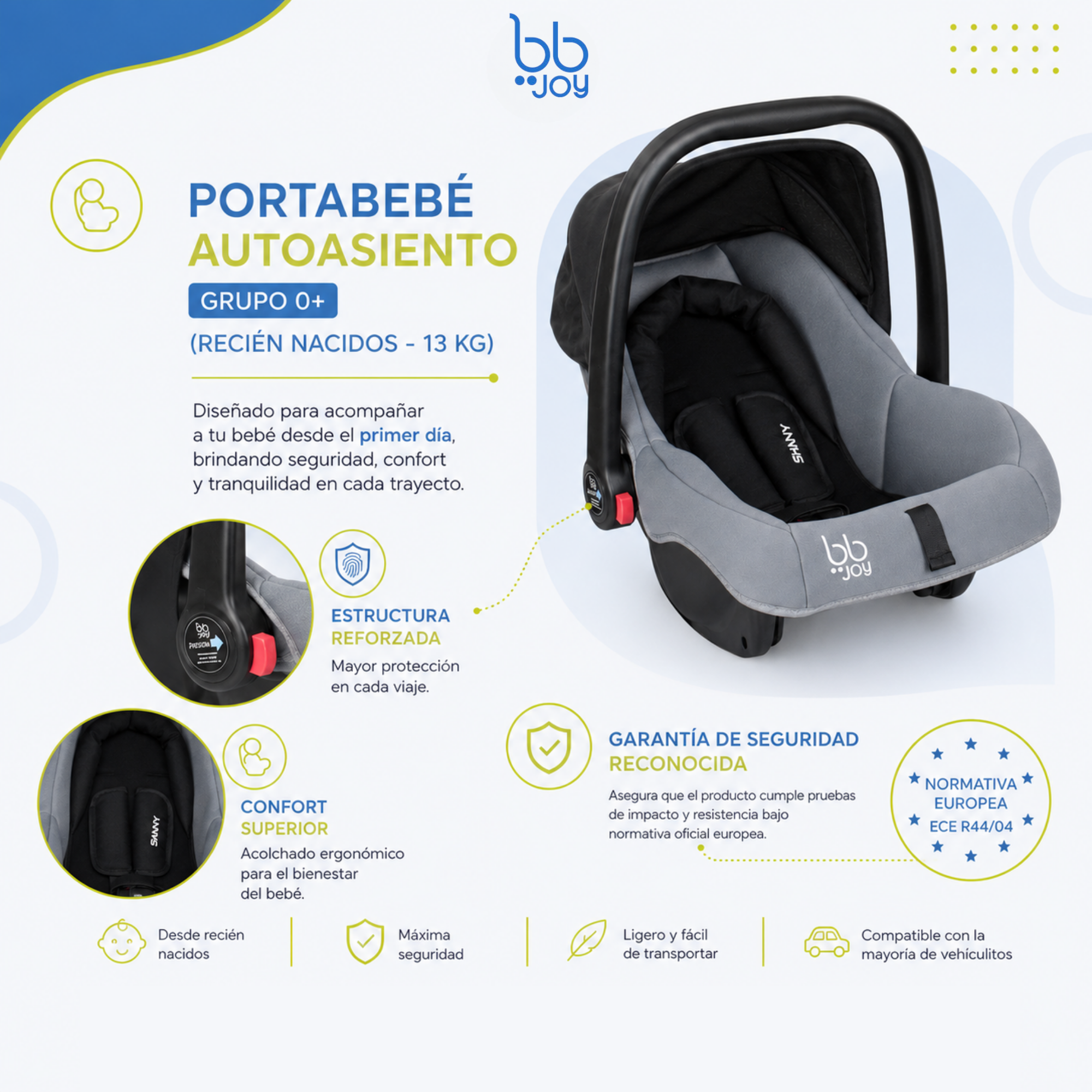 Carriola Shany Para Bebé Con Travel System Versátil Y Seguro