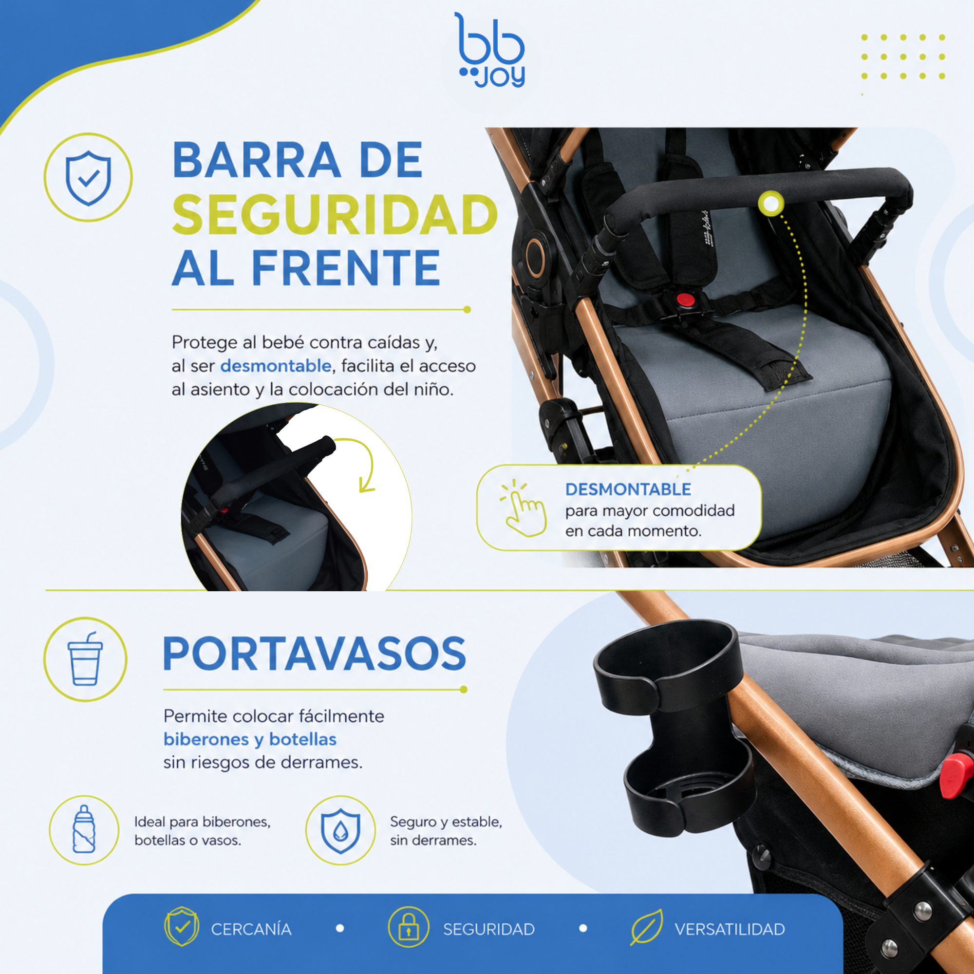 Carriola Shany Para Bebé Con Travel System Versátil Y Seguro