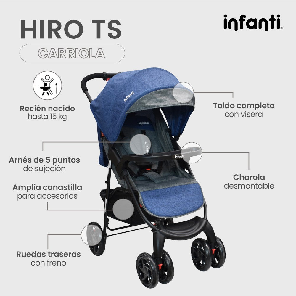 Carriola Travel System Hiro Infanti Multiposiciones