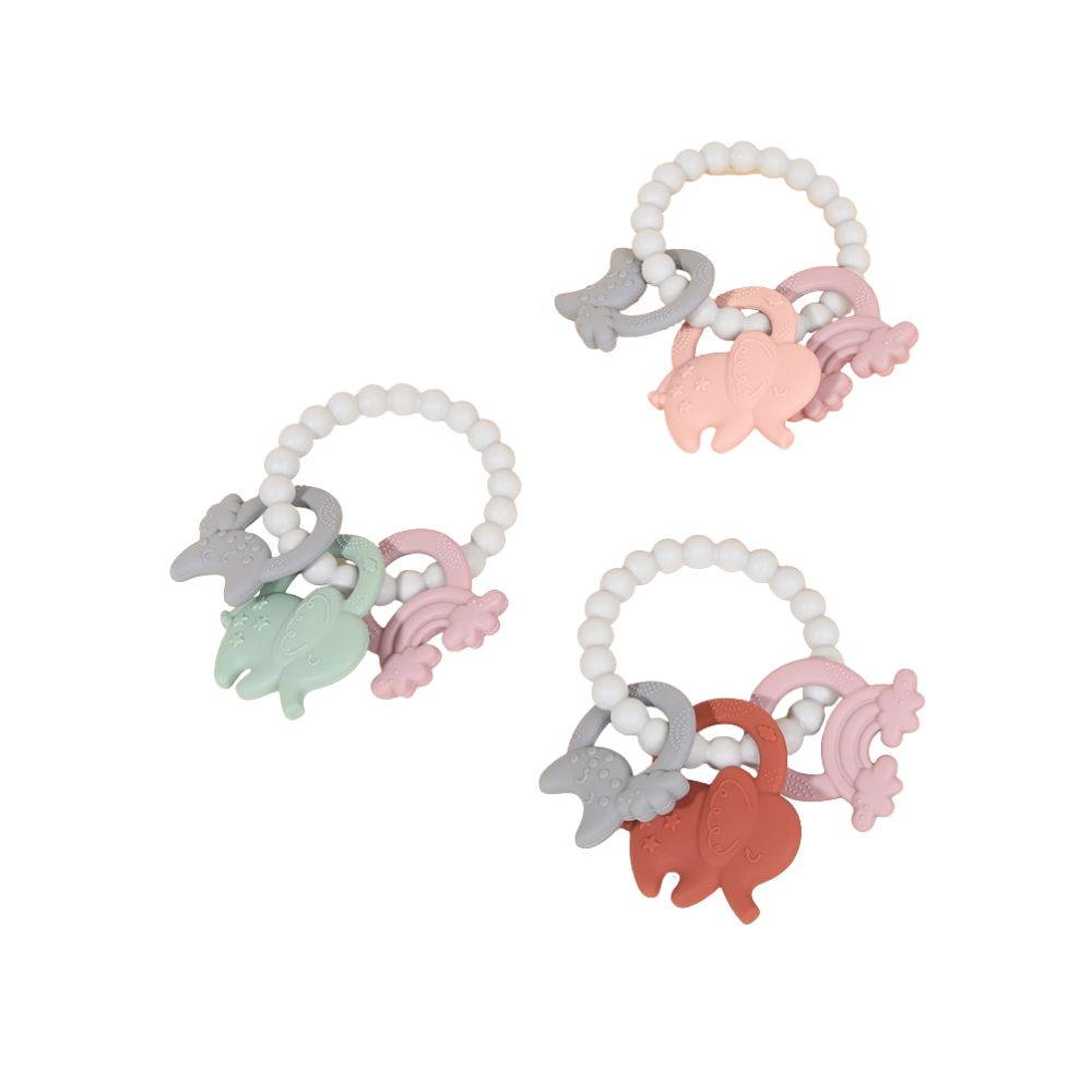 Mordedera De Silicón Elefante BPA Free Con Correa Flexible