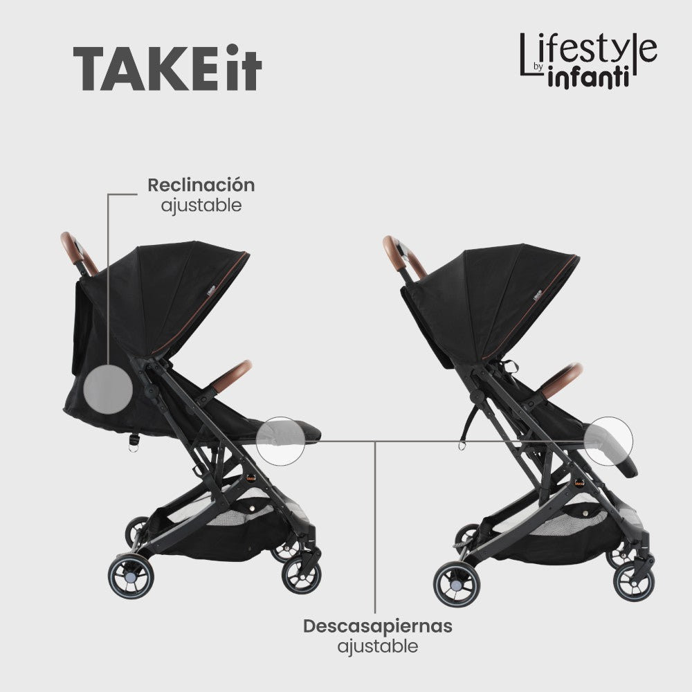 Lifestyle By Infanti Carriola Take It Sistema De Viaje Compacta Con Portabebé