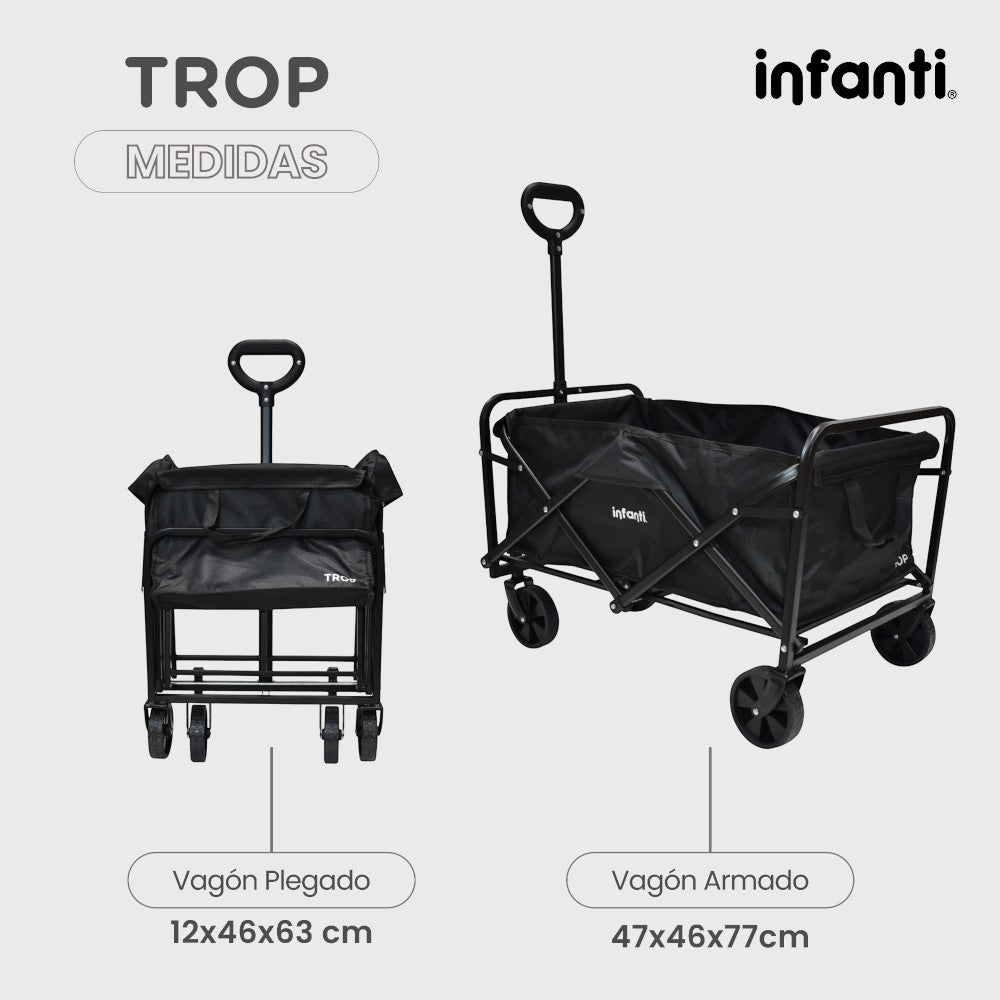 Carrito De Paseo Vagón Trop Infanti Plegable Y Multiusos