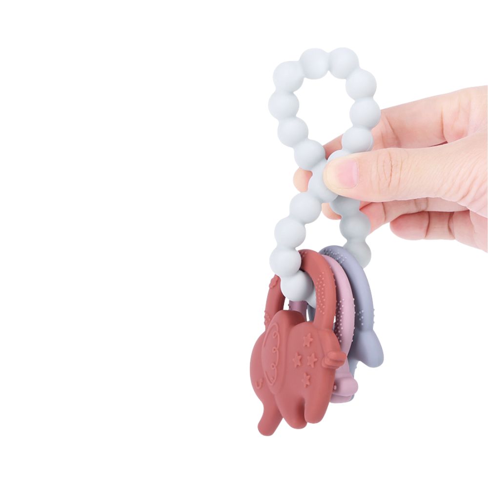 Mordedera De Silicón Elefante BPA Free Con Correa Flexible