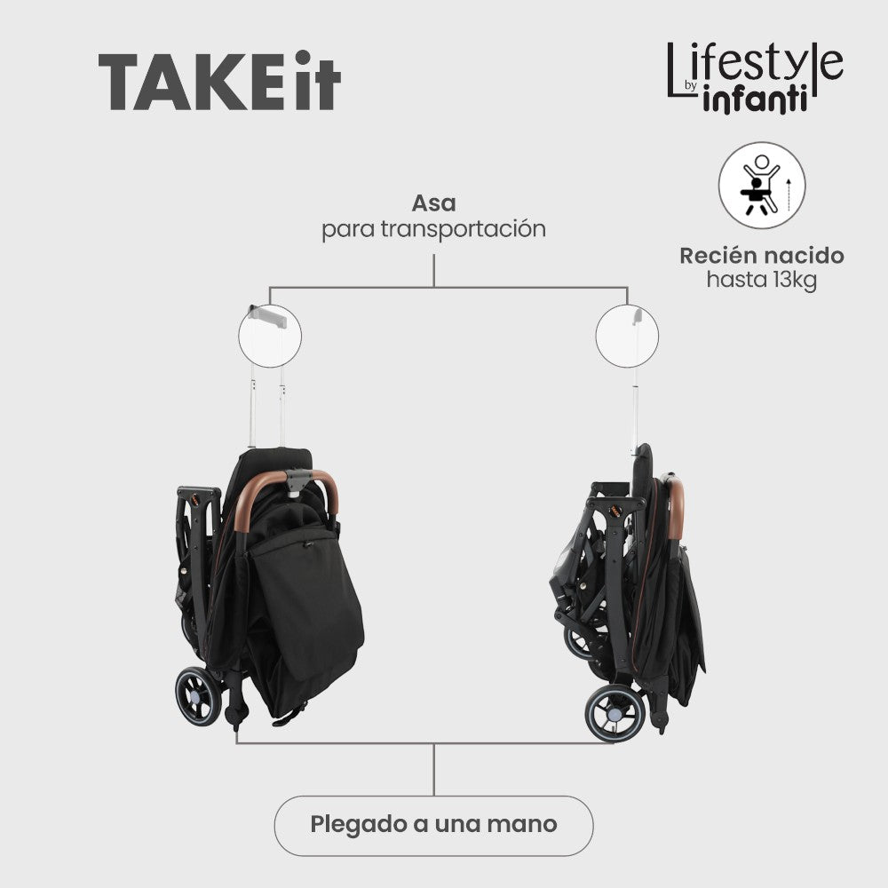 Lifestyle By Infanti Carriola Take It Sistema De Viaje Compacta Con Portabebé