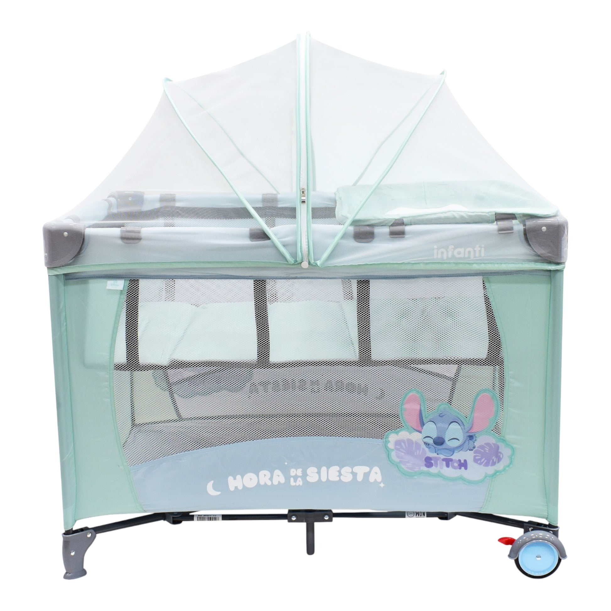Cuna Corral De Viaje Disney Armado Sencillo Adaptable Seguro Con cambiador desmontable