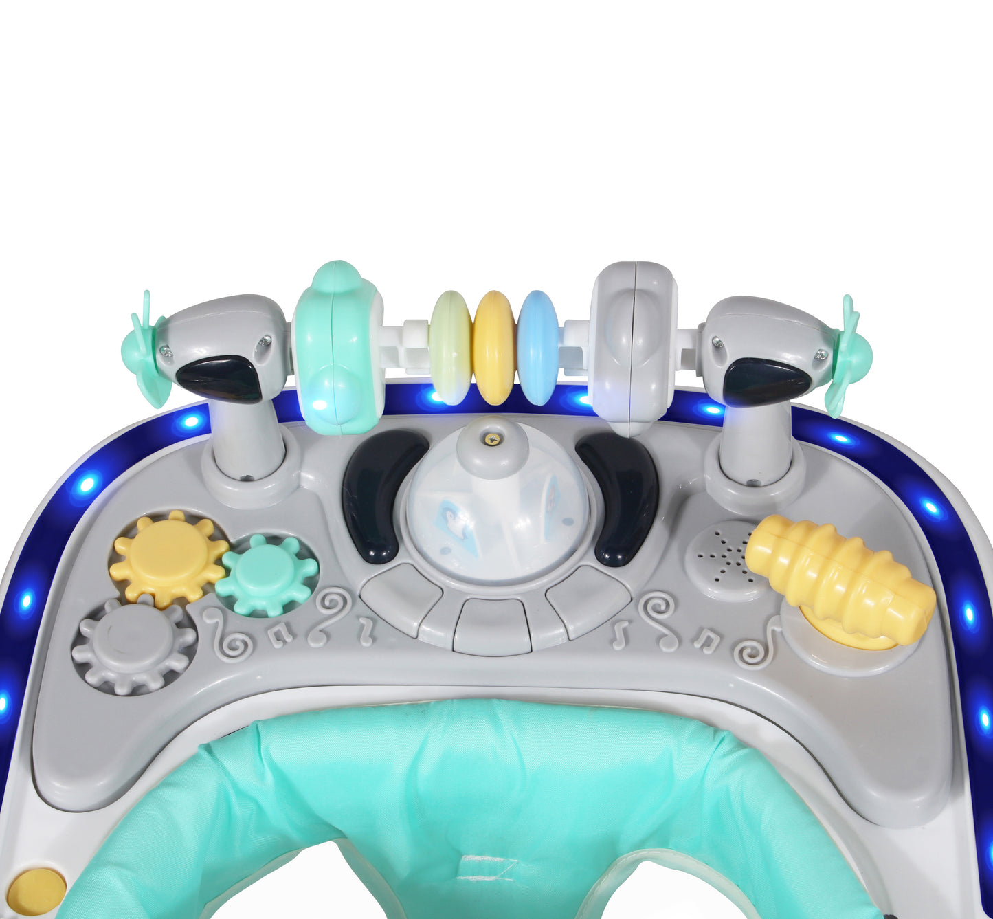 Disney Andadera 3 En 1 Charola Interactiva Led Sonido Stich