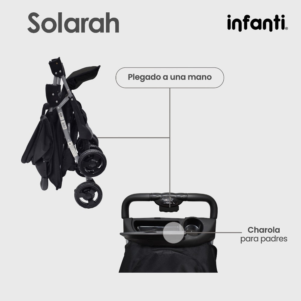Infanti Carriola Sistema De Viaje Solarah Plegable Con Portabebé