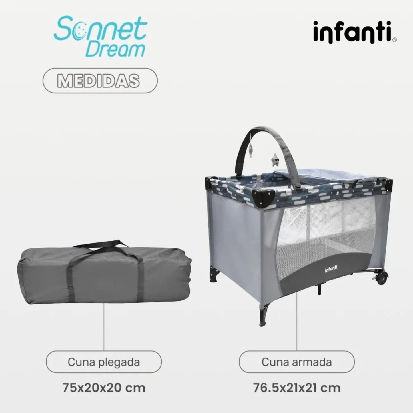 Carriola Ligera Práctica Owen + Cuna De Viaje Sonnet Dream