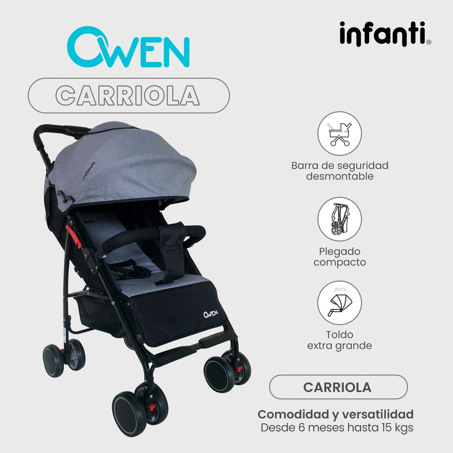 Carriola Ligera Práctica Owen + Cuna De Viaje Sonnet Dream