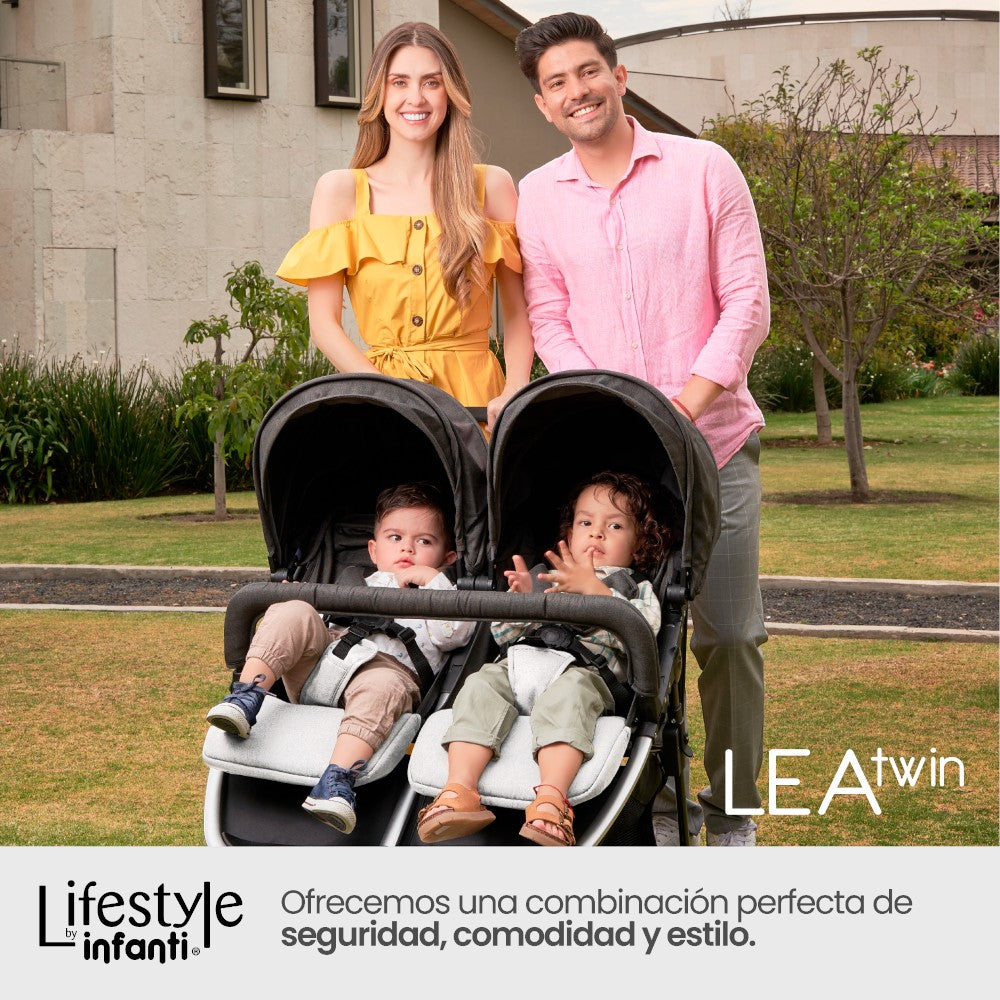 Carriola Doble Lifestyle By Infanti Lea Twin Color Negro
