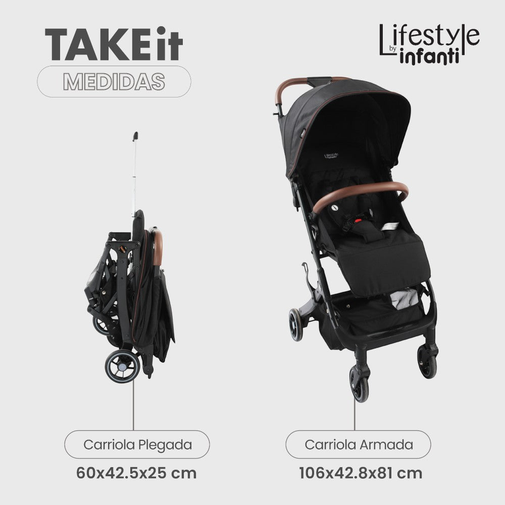 Lifestyle By Infanti Carriola Take It Sistema De Viaje Compacta Con Portabebé