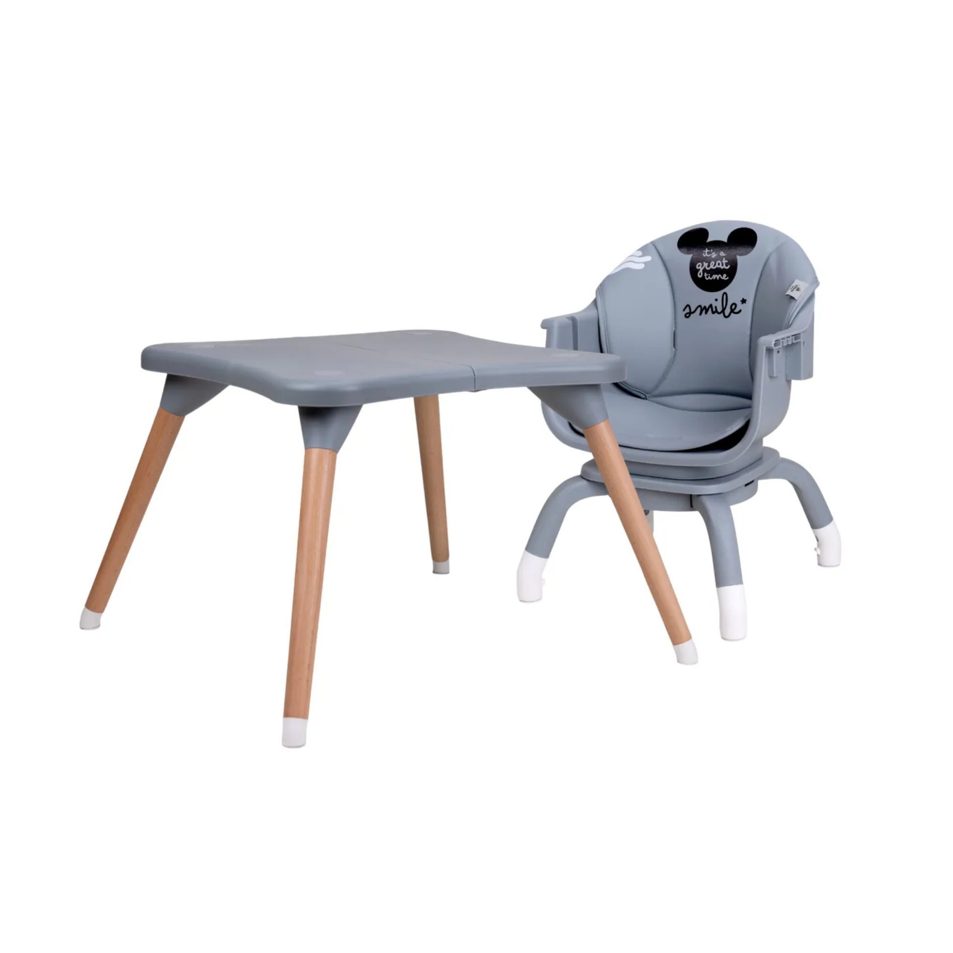 Set Carriola Con Sistema De Viaje Cuna Colecho y Silla Alta Disney Expressions Mickey Gris