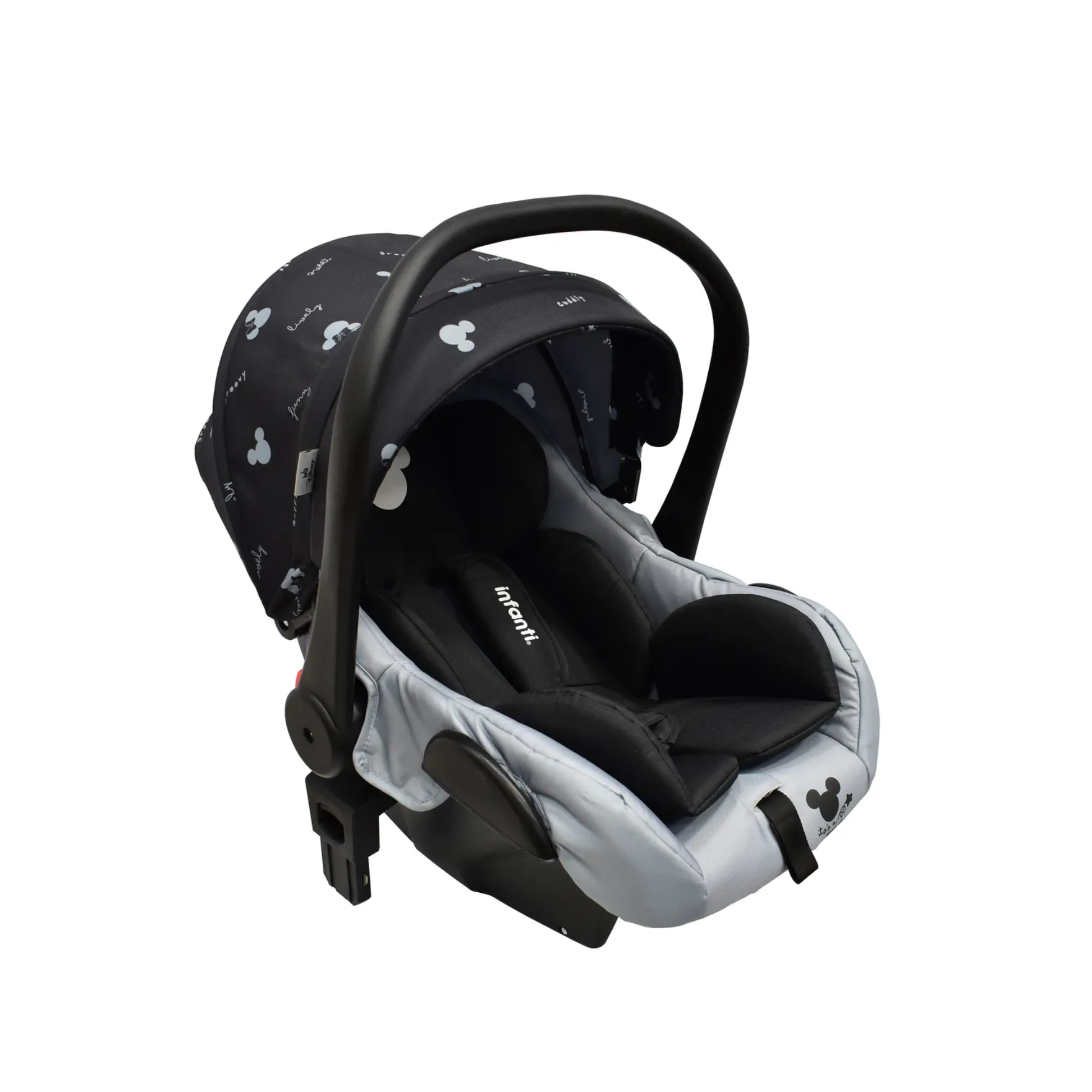 Set Carriola Con Sistema De Viaje Cuna Colecho y Silla Alta Disney Expressions Mickey Gris