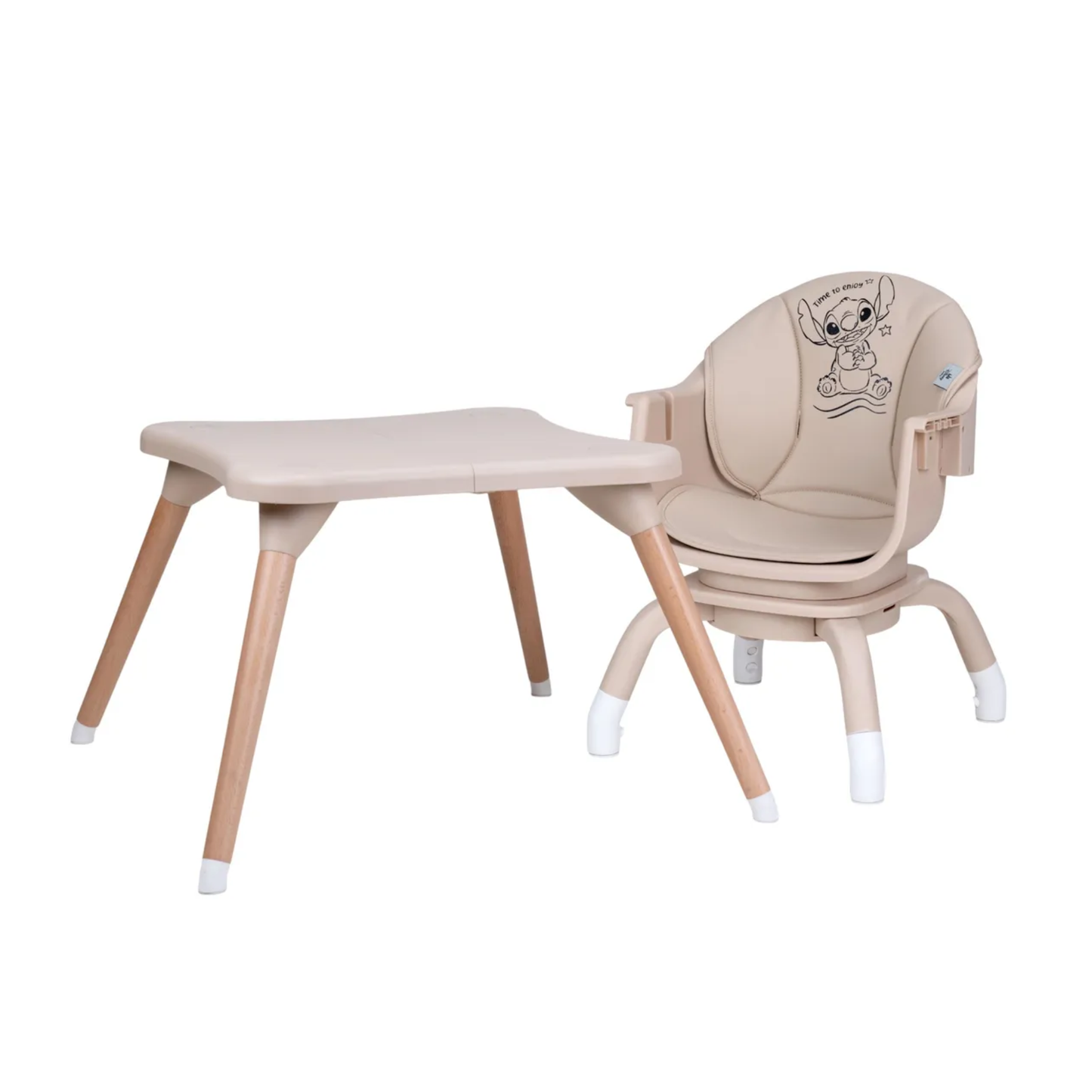 Set Carriola Con Sistema De Viaje Cuna Colecho y Silla Alta Disney Time Stitch