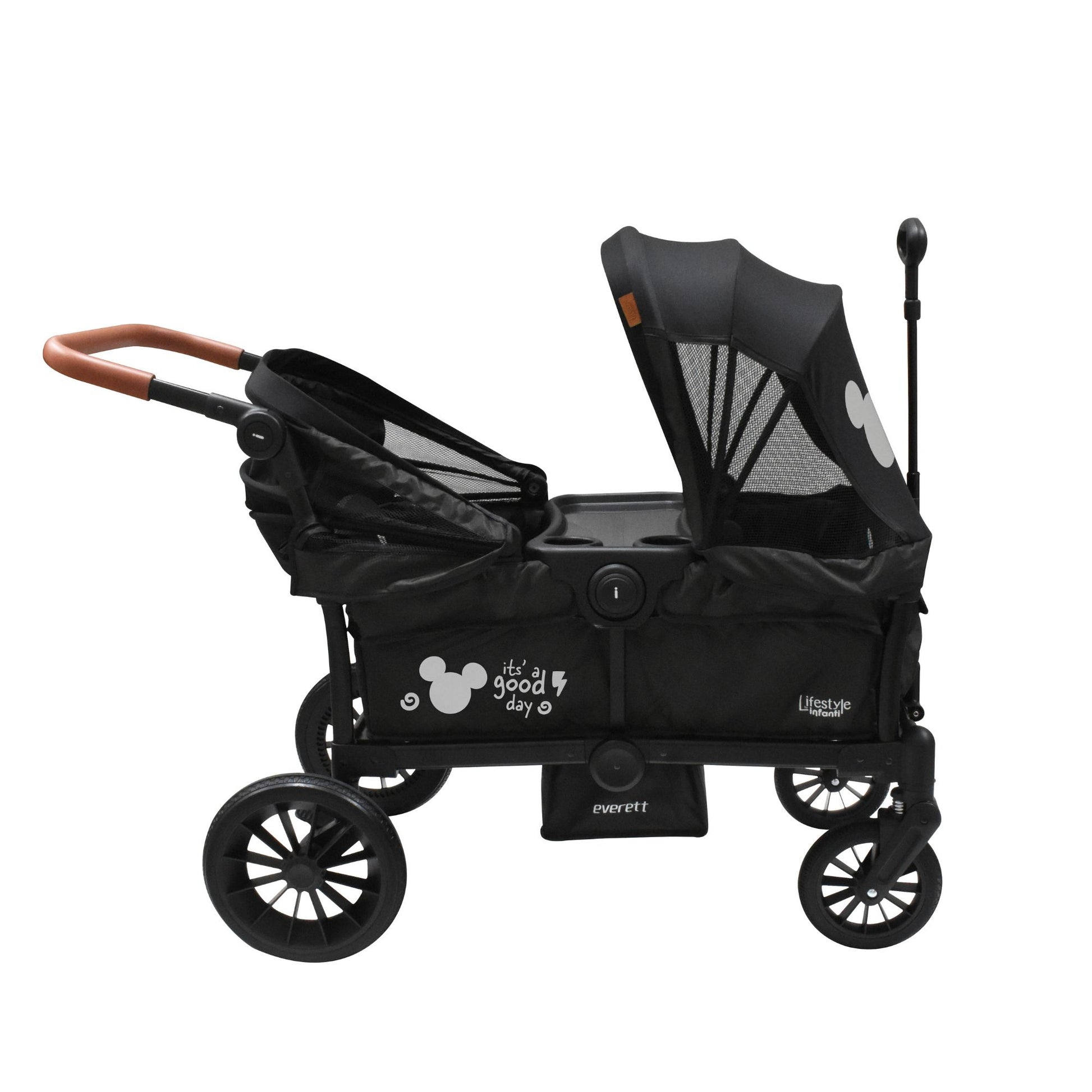 Carriola Doble Vagón Everett Mickey Plegable