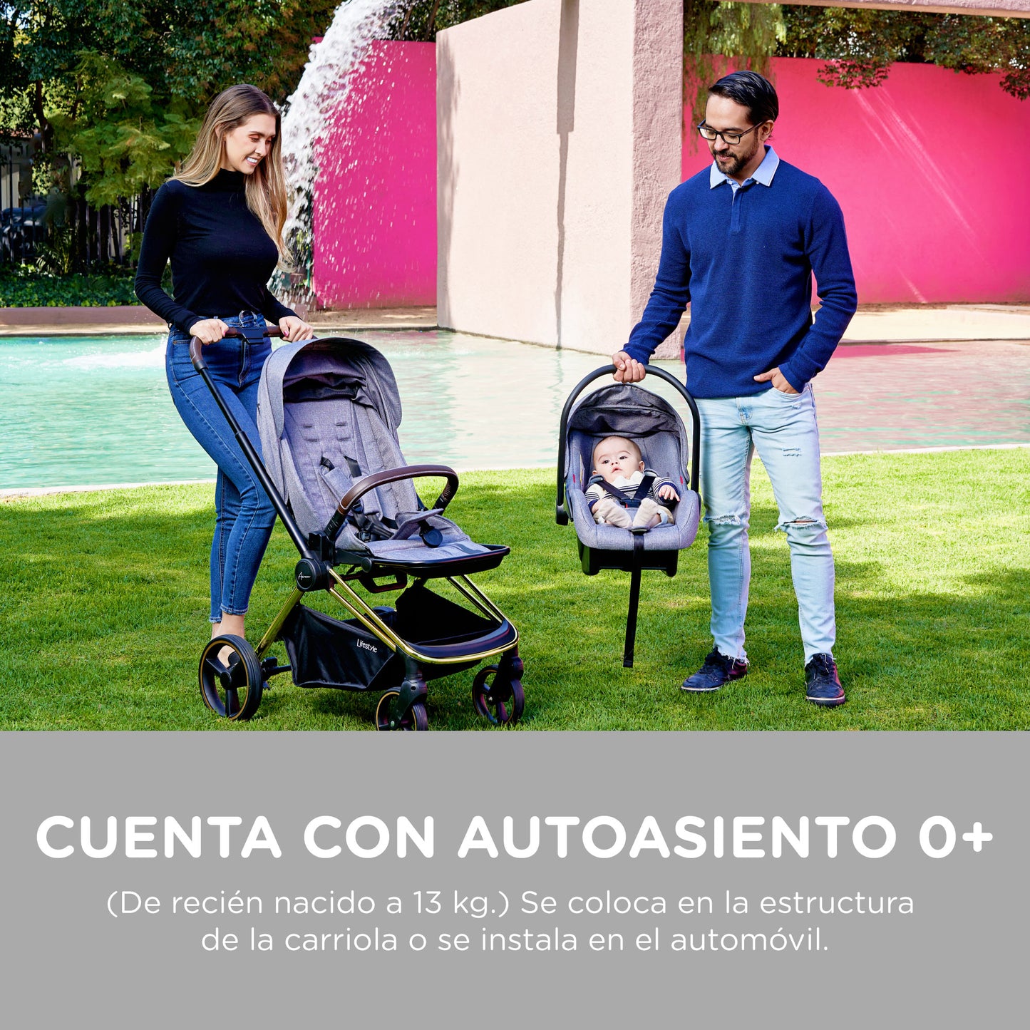 Carriola Para Bebé Aaron Sistema De Viaje Gris Lifestyle By Infanti