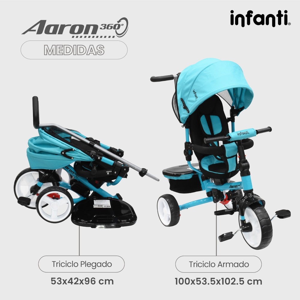 Triciclo Infanti Aaron Asiento Giratorio 360° – Baby Up