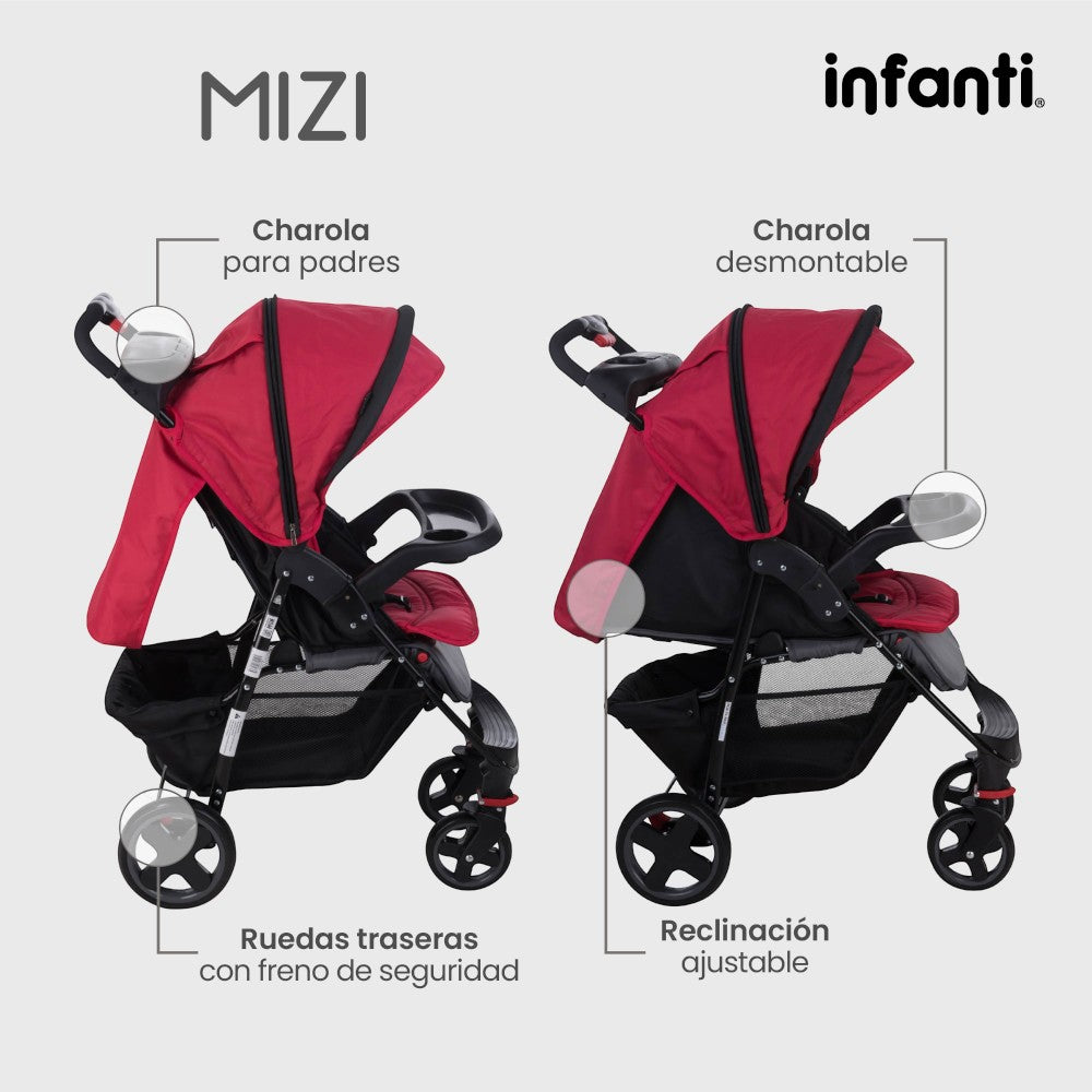 Infanti Carriola Sistema De Viaje Mizi Compacta Con Portabebé