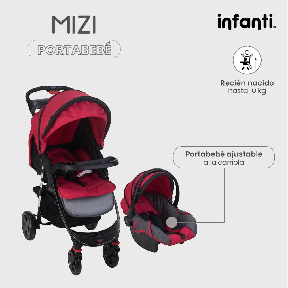 Infanti Carriola Sistema De Viaje Mizi Compacta Con Portabebé