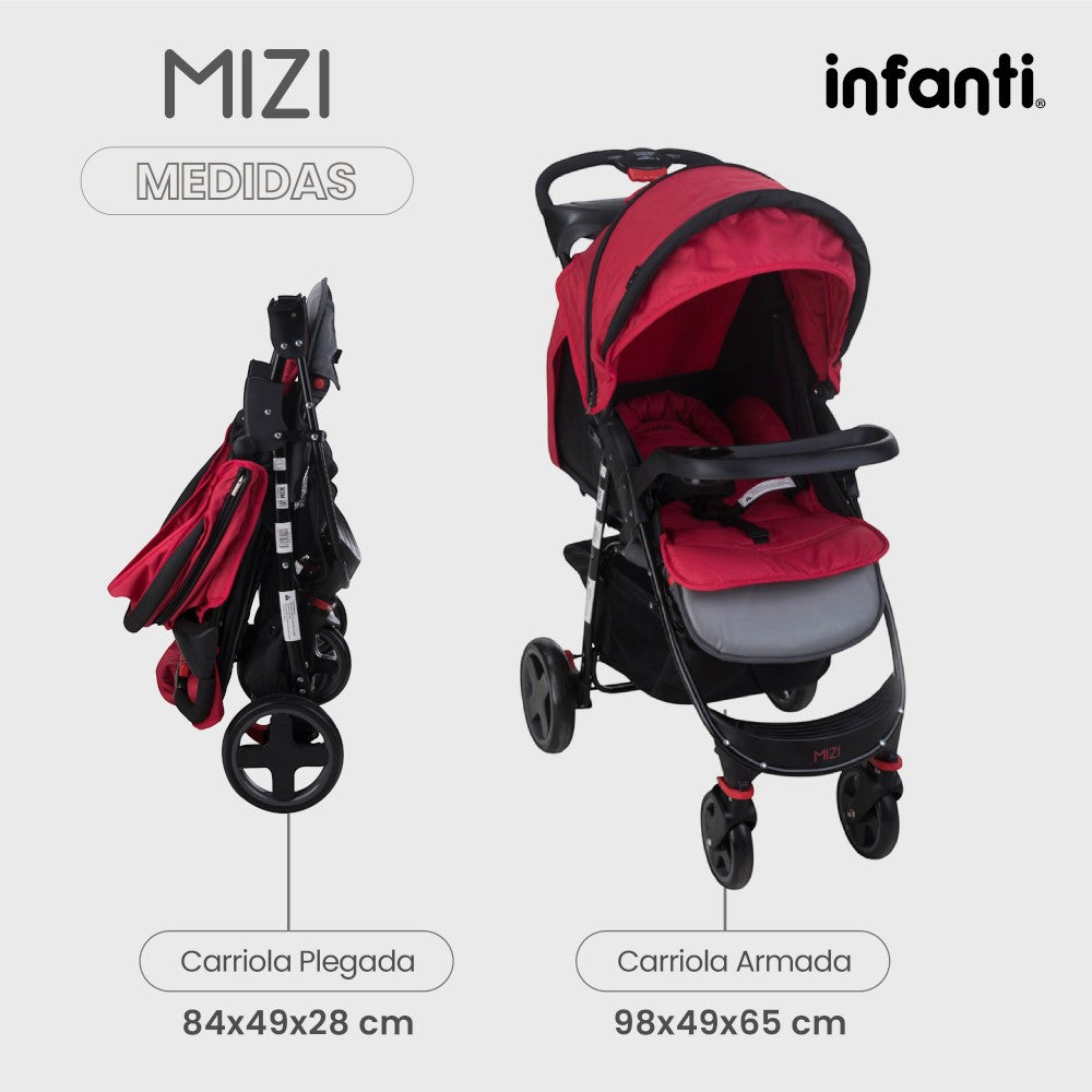 Infanti Carriola Sistema De Viaje Mizi Compacta Con Portabebé