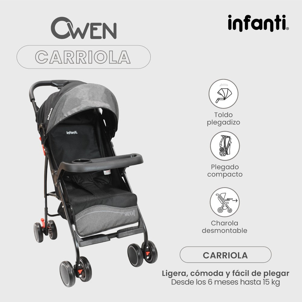 Carriola De Bebé Plegable Owen Infanti