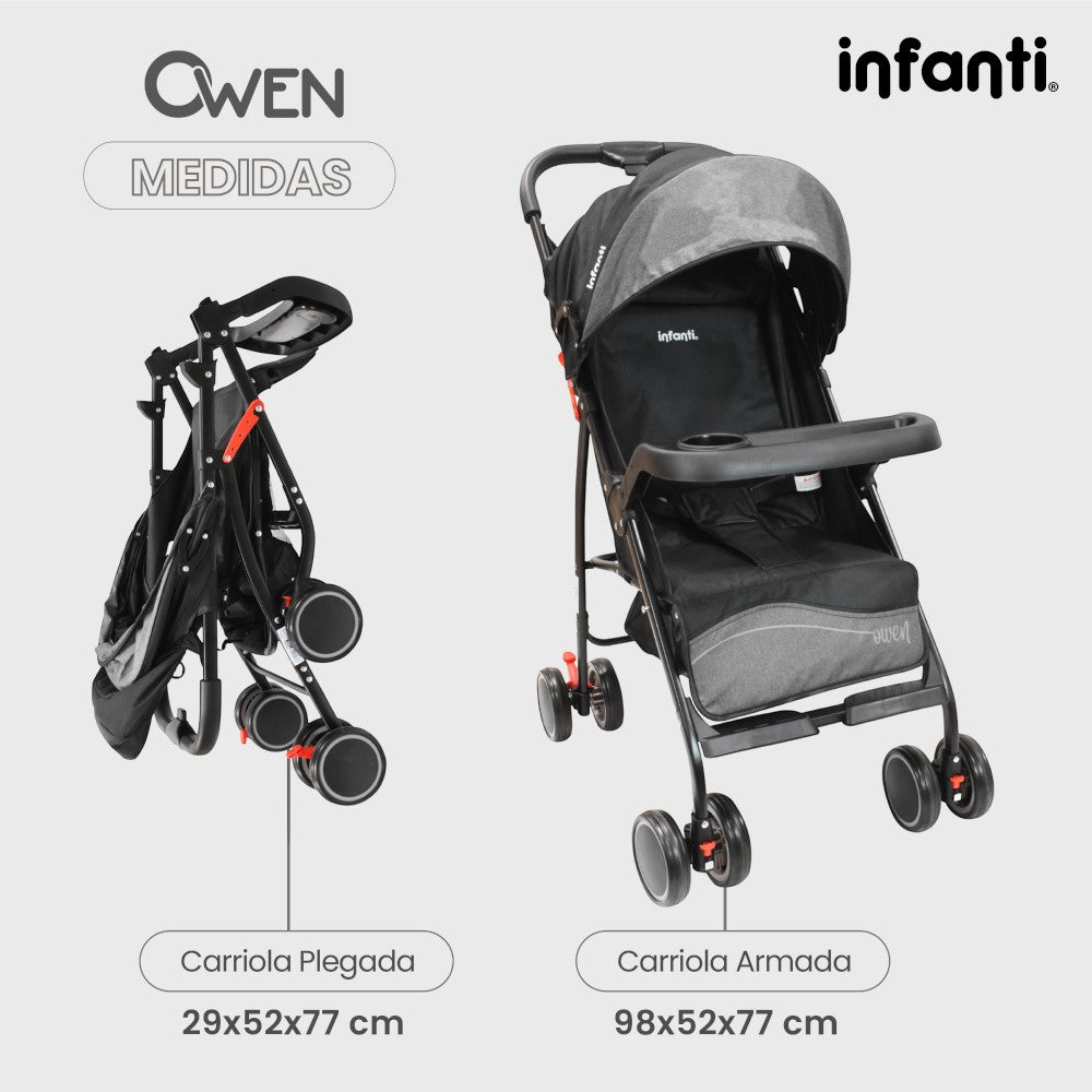 Carriola De Bebé Plegable Owen Infanti