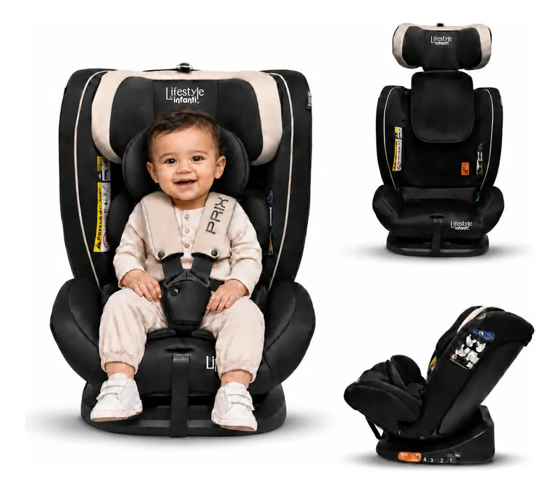 Autoasiento Reclinable Prix Con Soporte Desmontable Para La Cabeza Arnés De Seguridad De 5 Puntos Aprobado Por La Regulación R129 (i-Size) Edad Recomendada 0 a 12 años Lifestyle By Infanti