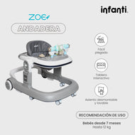 Andadera Zoe Infanti 2 en 1 Caminadora