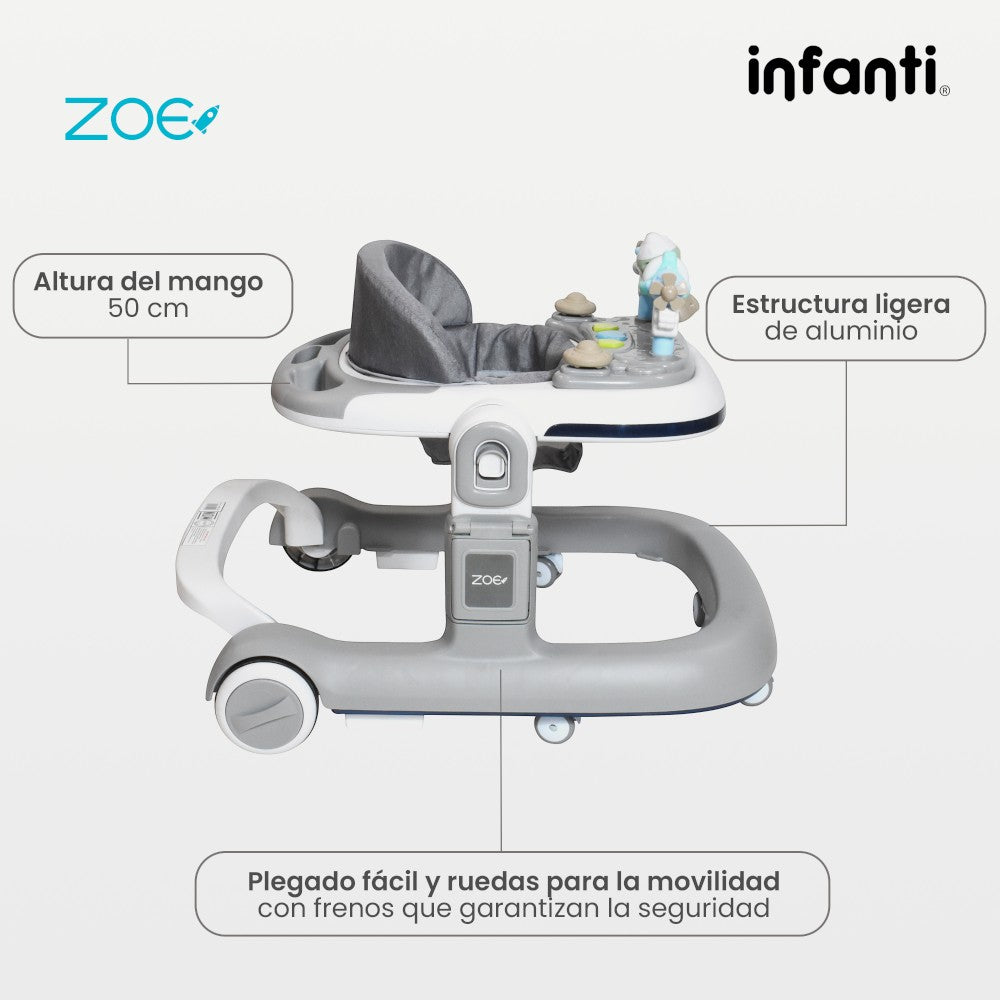 Andadera Zoe Infanti 2 en 1 Caminadora