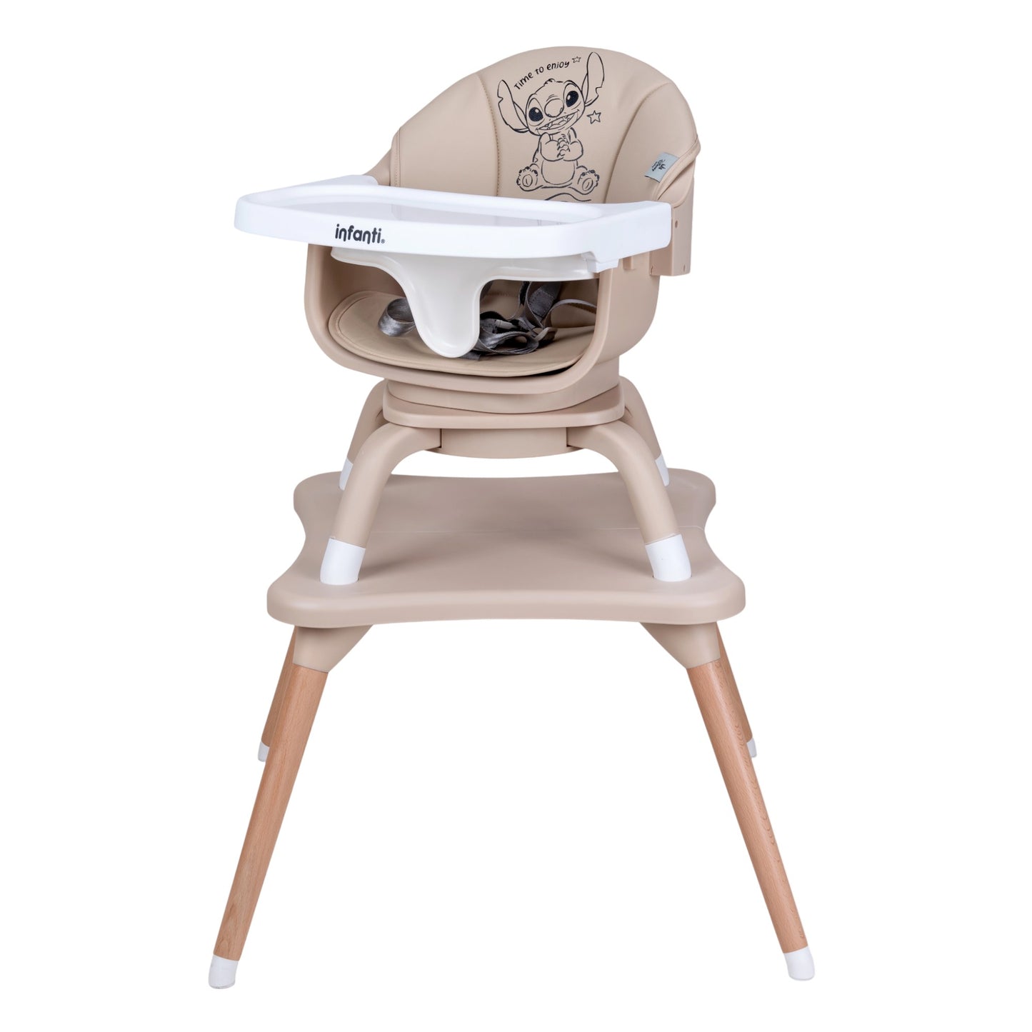 Silla Alta Periquera 7 En 1 Stitch Time Con Giro 360°