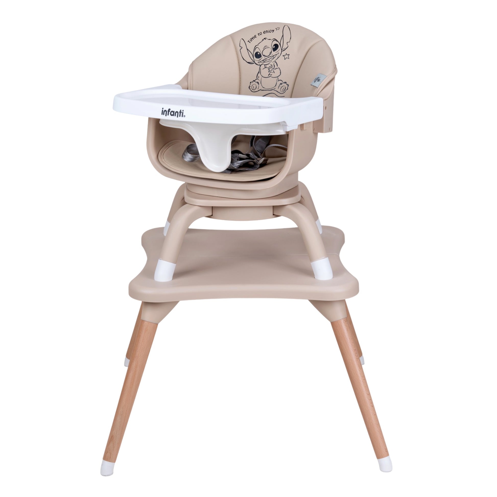 Silla Alta Periquera 7 En 1 Stitch Time Con Giro 360°