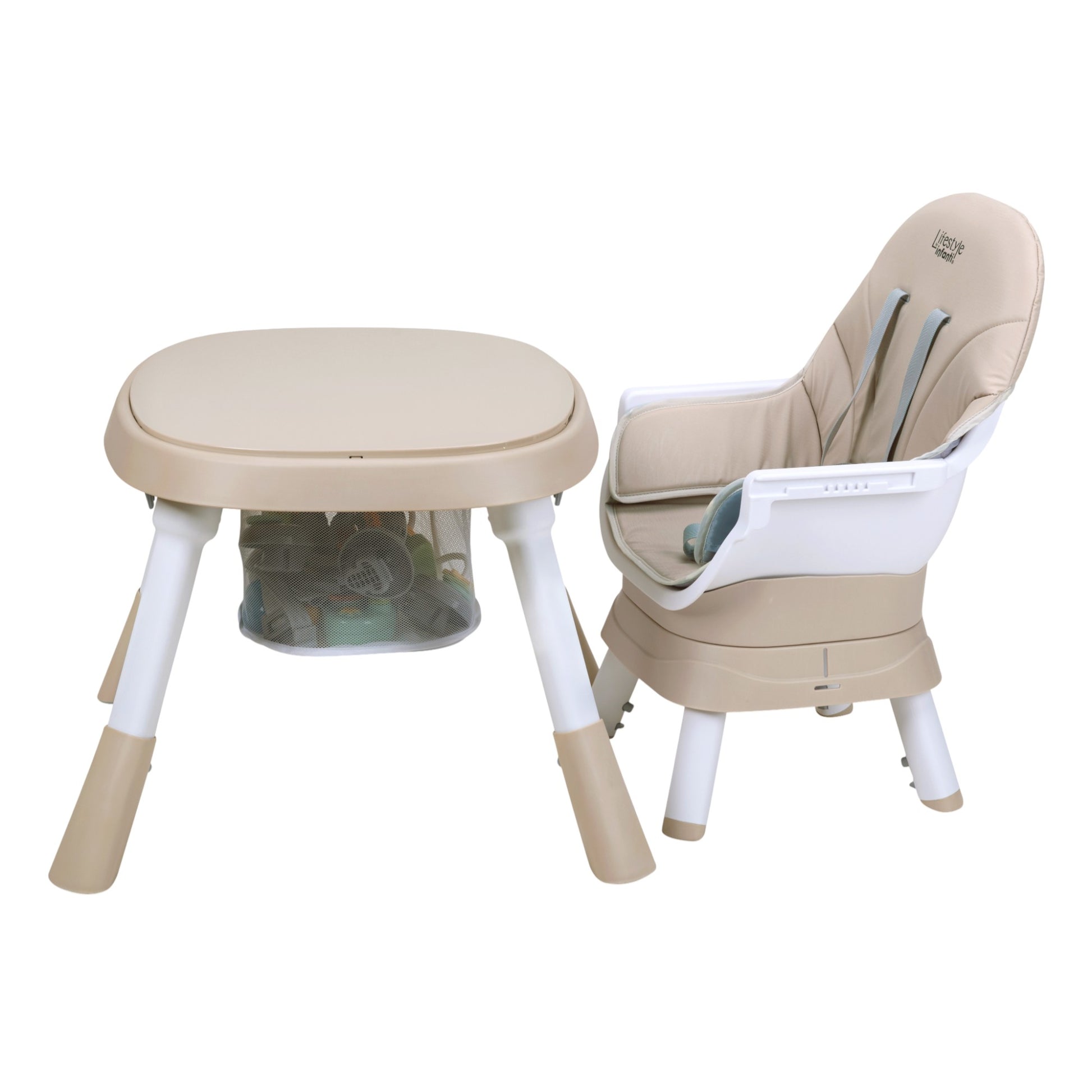 Silla Alta Periquera Bebes Con Giro 360° Arnés De 5 Puntos Abbie Arena