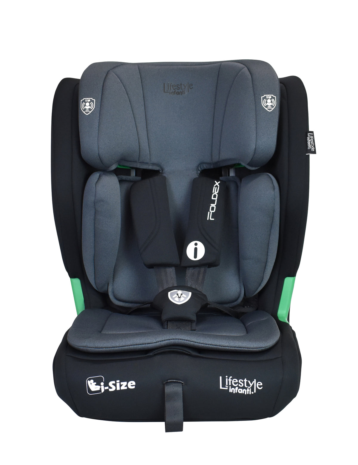 Autoasiento Foldex Grupo 1, 2 y 3 De 76 A 150 cm, i-Size, Arnés De 5 Puntos, ISOFIX, Top Tether, Soporte De Cabeza Ajustable, Protección Lateral, Plegable, Portavasos, Lifestyle By Infanti