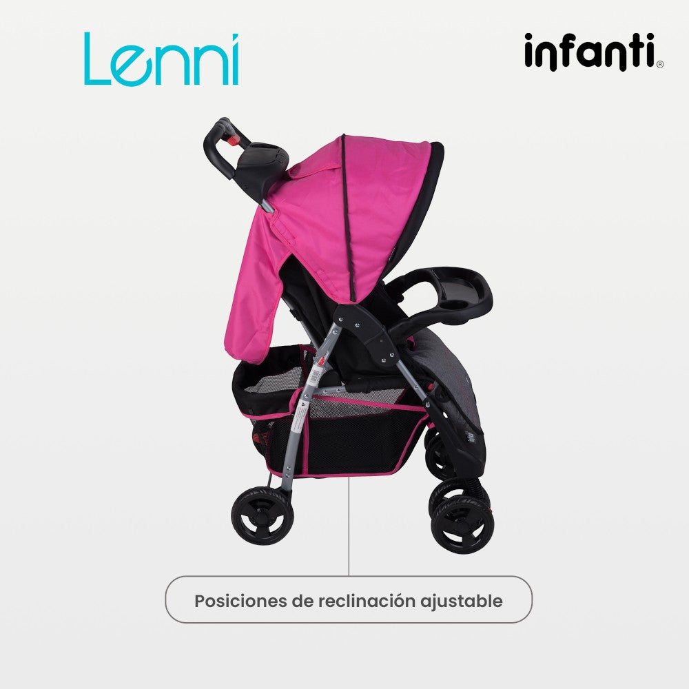 Carriola Travel System Lenni Con Portabebé y Plegado a Una Mano